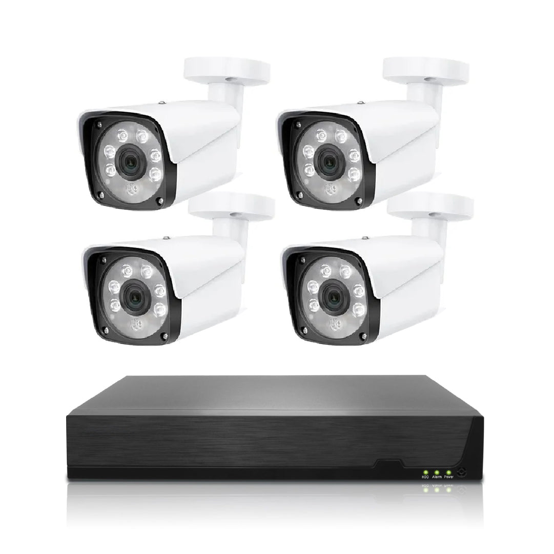 Kit de Cámaras de Seguridad POE 5MP NVR Vision Nocturna y Audio Bidireccional