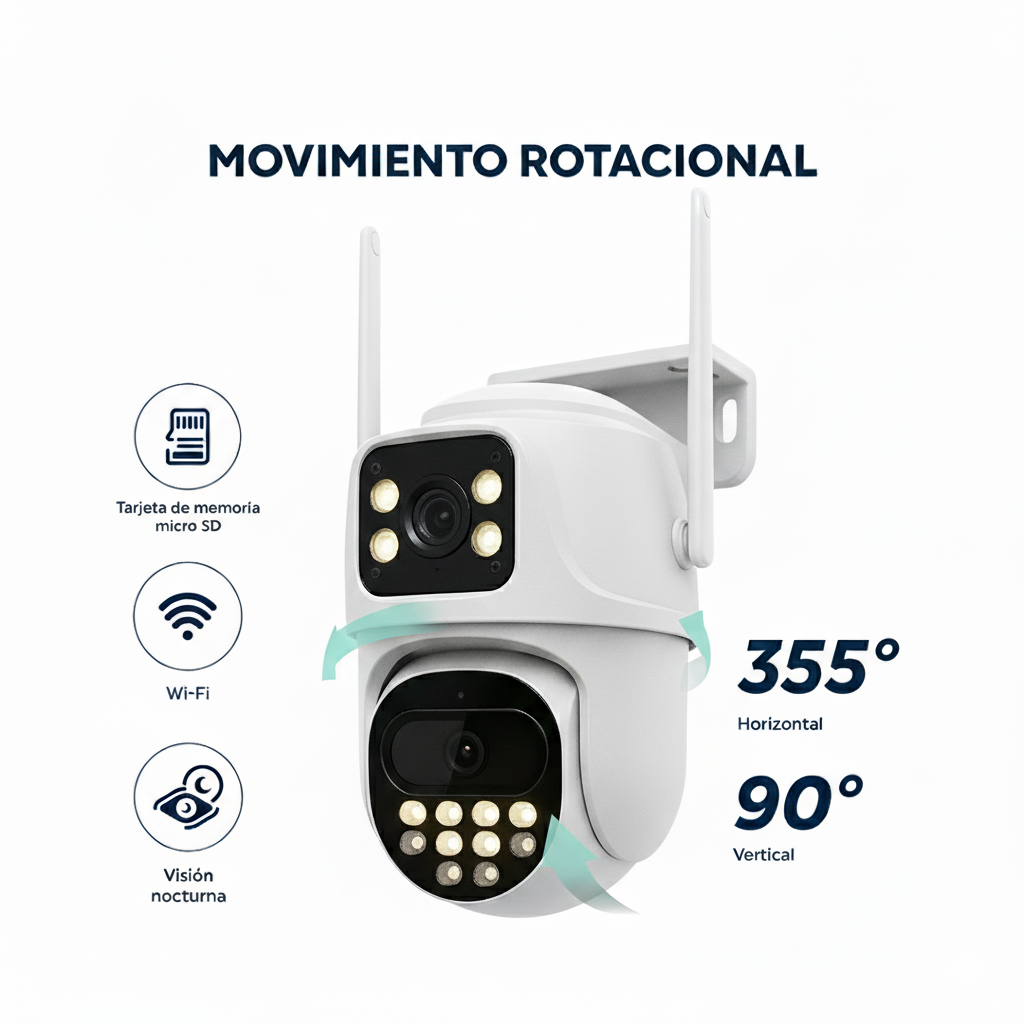Cámara de Seguridad 6MP Doble Lente con WiFi