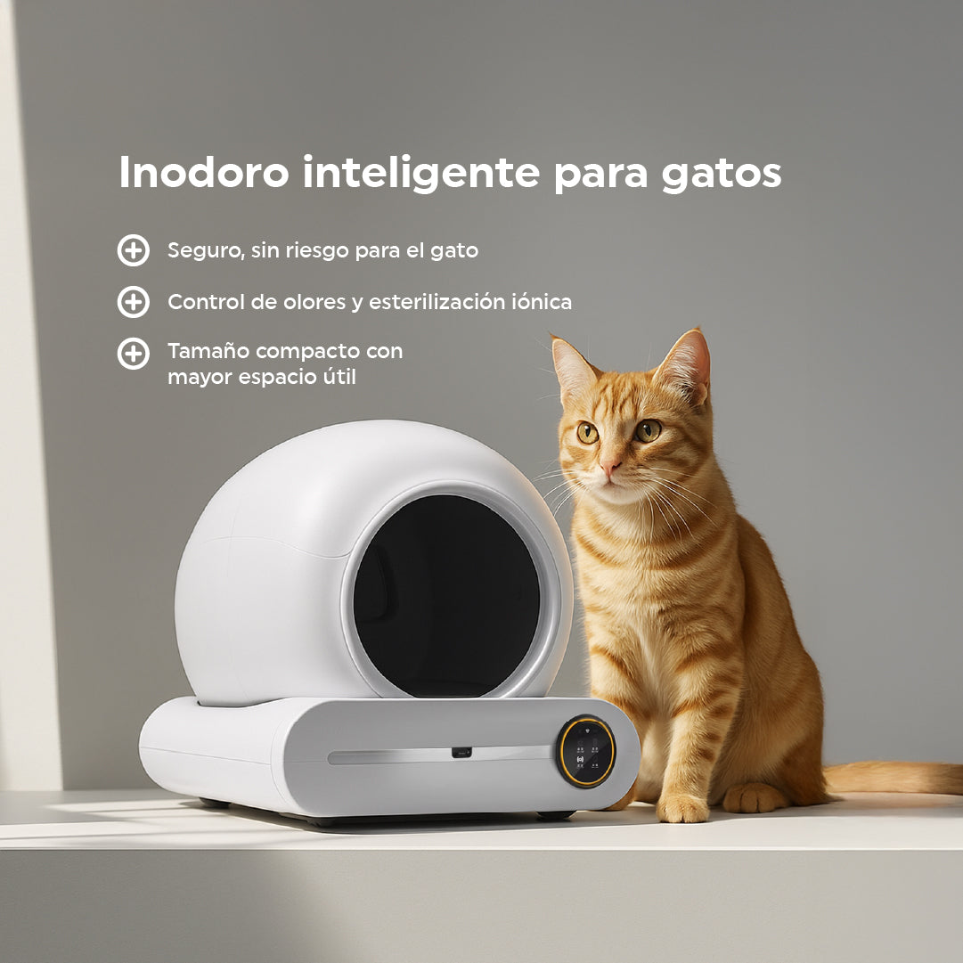 Arenero Inteligente Circular Automático para Gatos