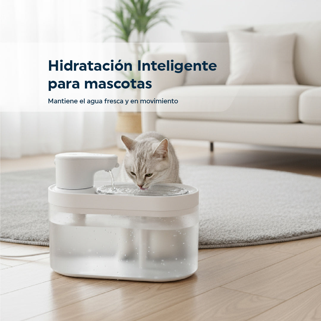 Bebedero inalámbrico para mascotas con sensor PIR recargable