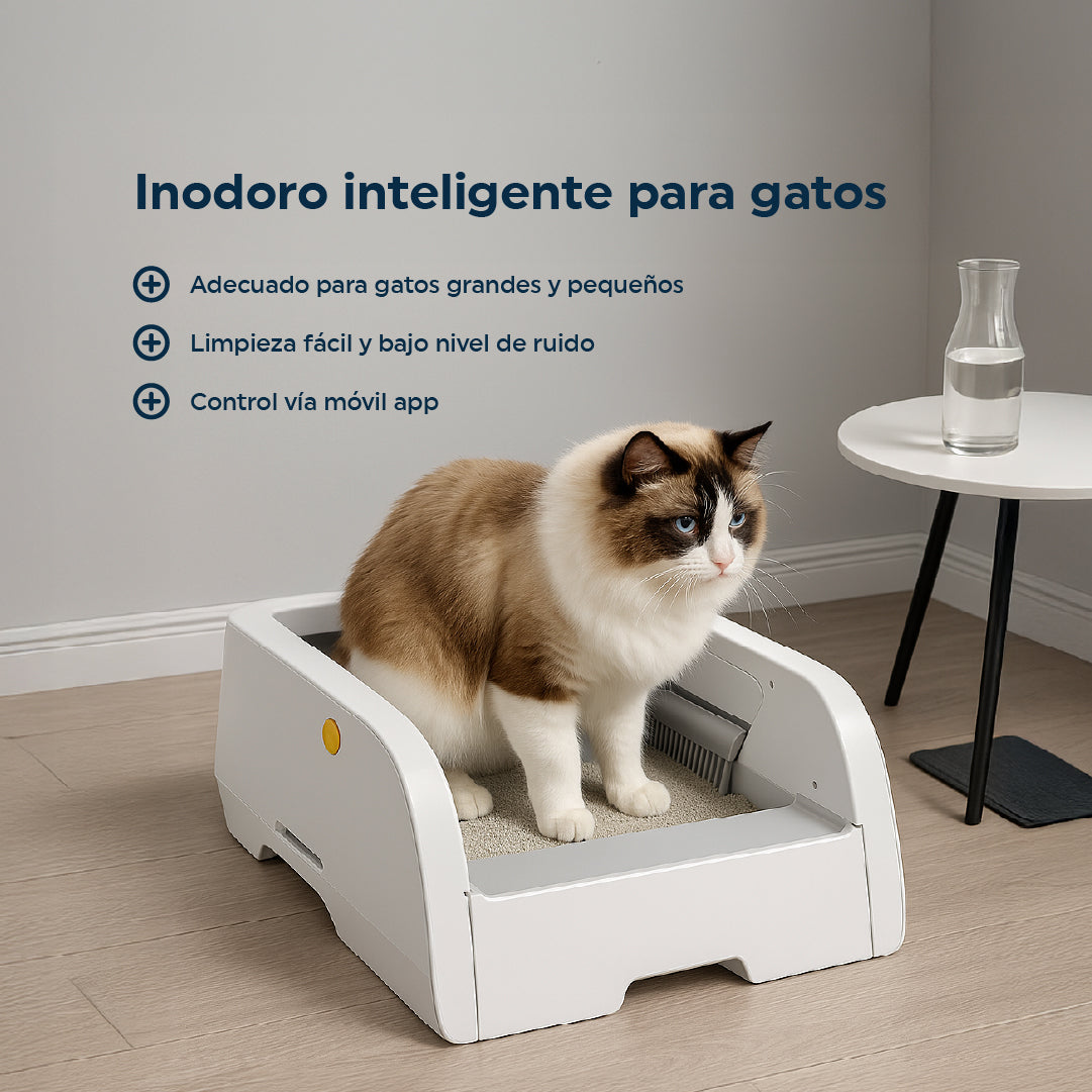 Arenero Inteligente Plano Automático para Gatos