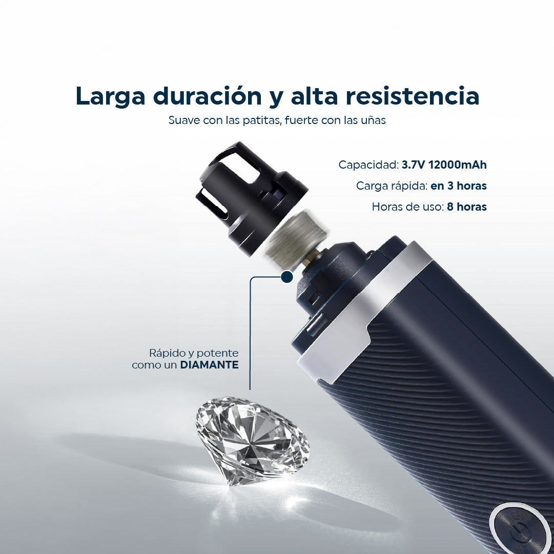 Amoladora para Uñas de Mascotas 3 Velocidades Recargable