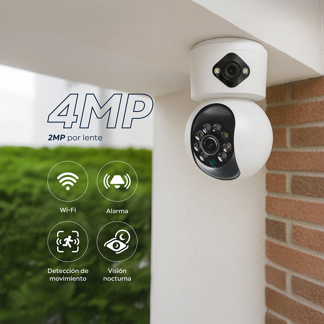 Camara de seguridad doble lente wifi 360 Full HD interior vision nocturna