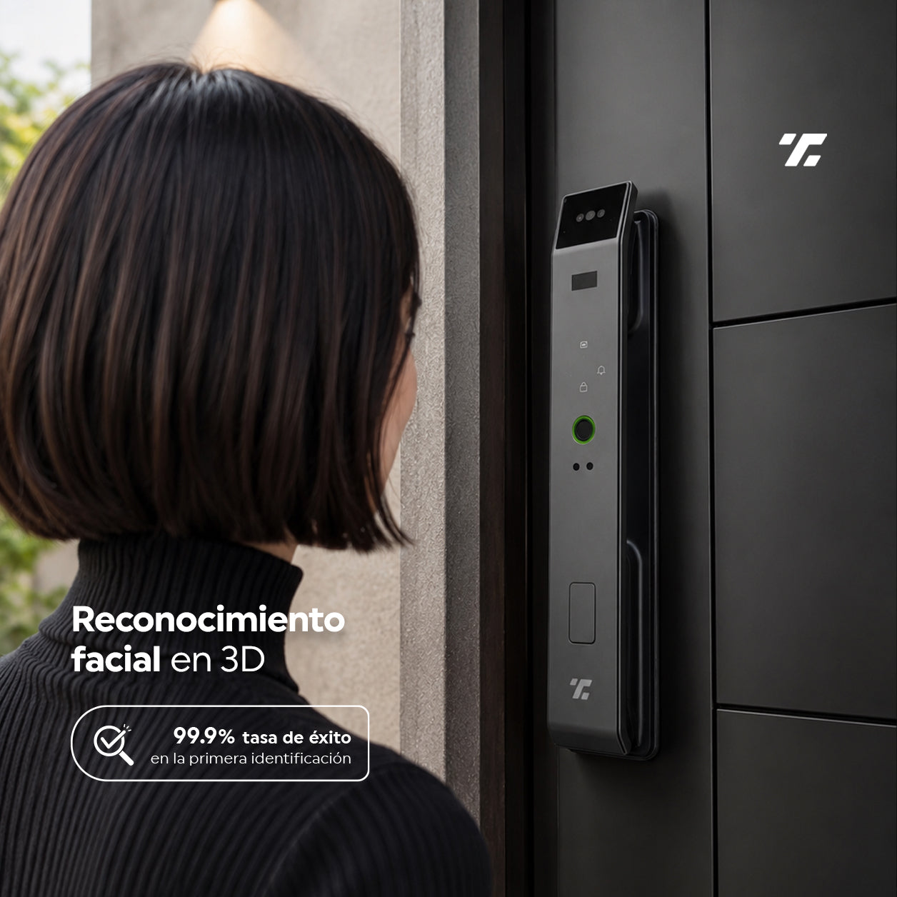 Cerradura Inteligente Exterior 6 en 1 con Huella, Reconocimiento Facial y más