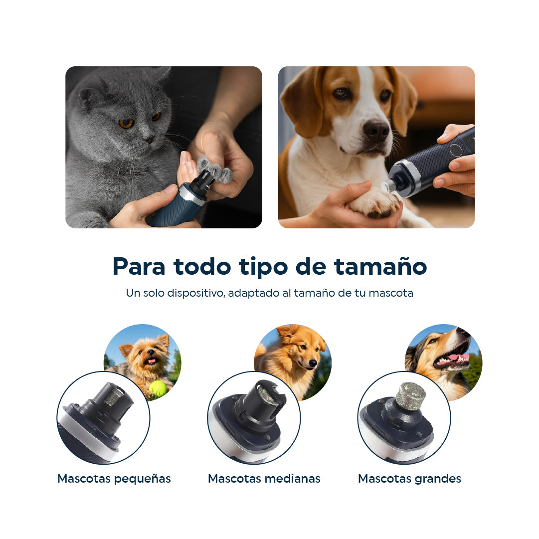 Amoladora para Uñas de Mascotas 3 Velocidades Recargable