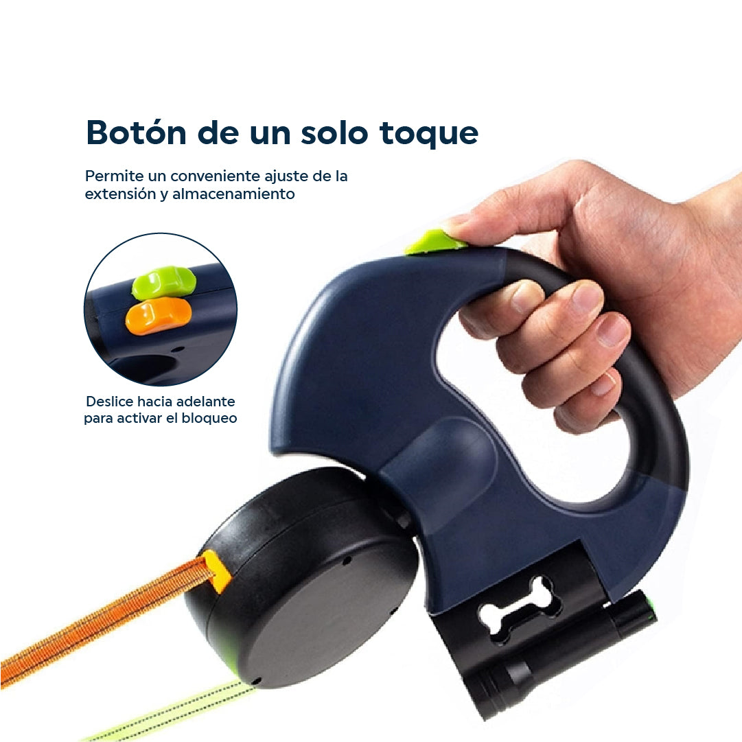 Correa Doble Retráctil para Mascotas