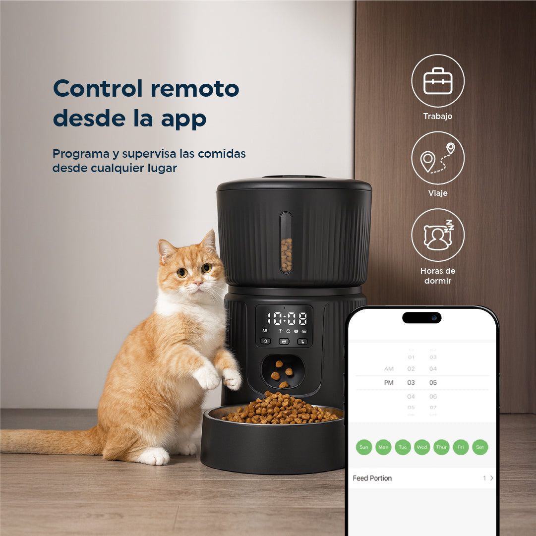 Alimentador Automático Pet Feeder con App 3L