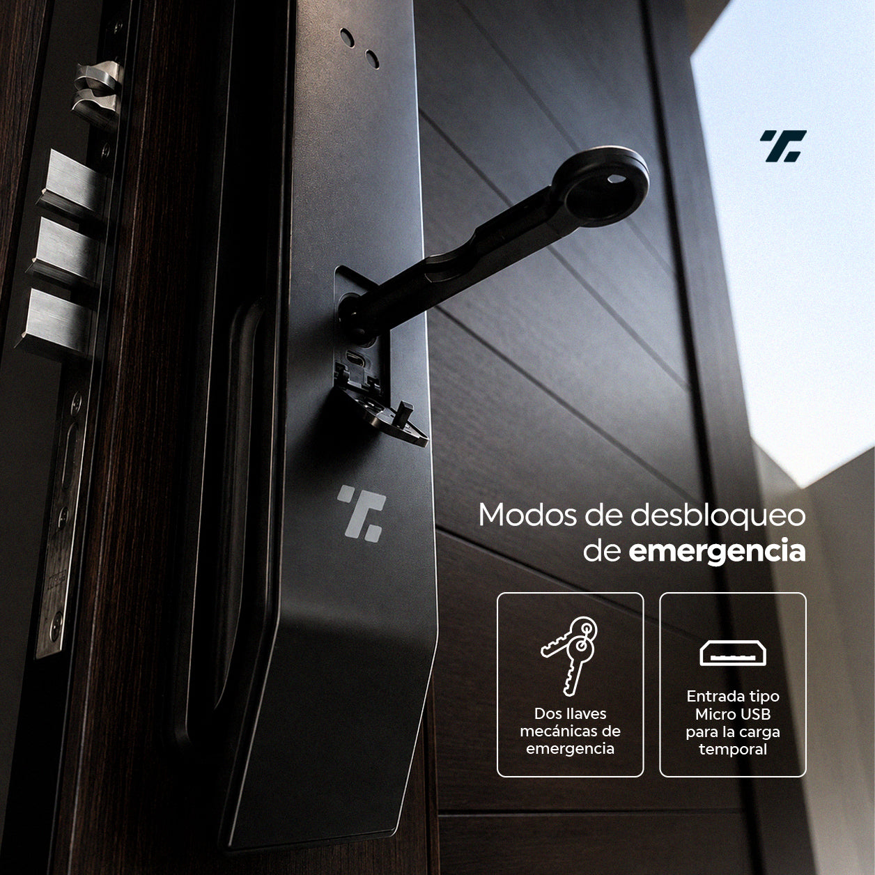 Cerradura Inteligente Exterior 6 en 1 con Huella, Reconocimiento Facial y más
