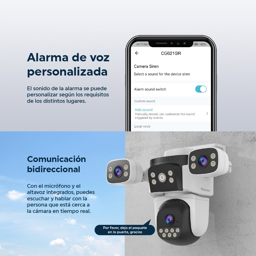 Cámara de Seguridad 3 FHD Visión Nocturna Wi-Fi