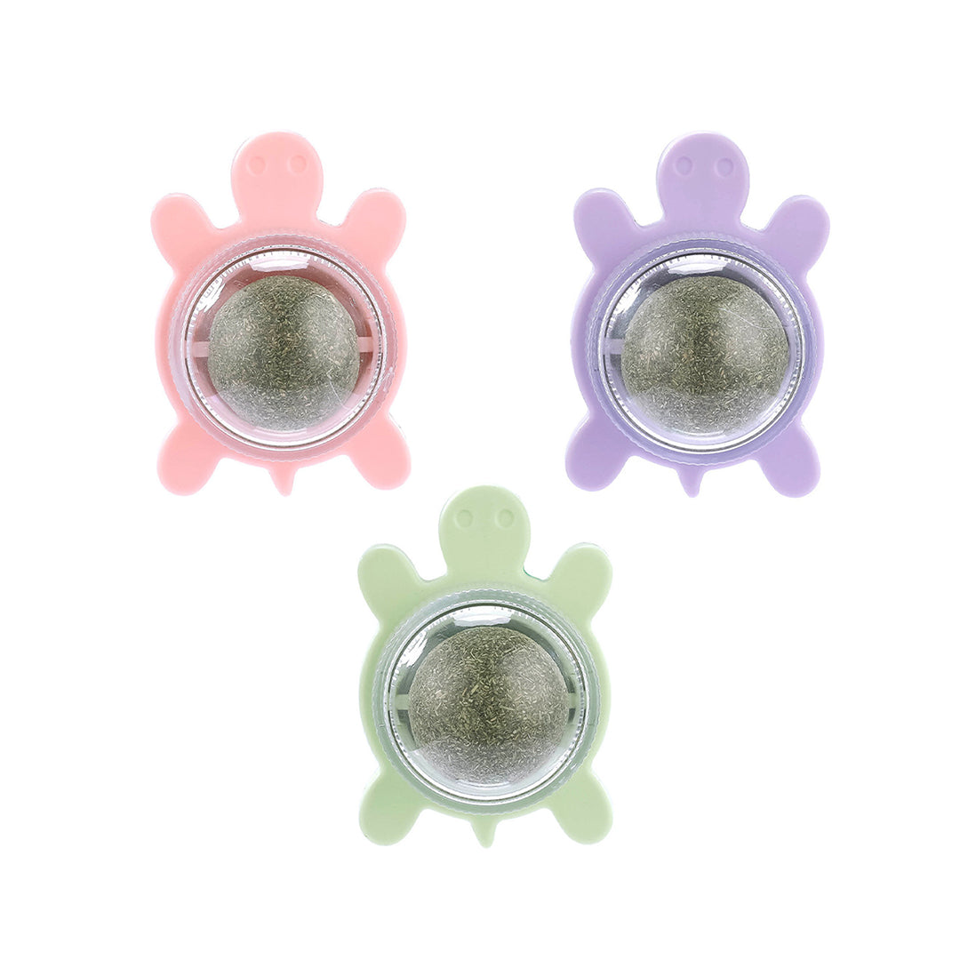 Juguete para Gatos Bola de Catnip en Forma de Tortuga verde