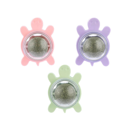 Juguete para Gatos Bola de Catnip en Forma de Tortuga verde