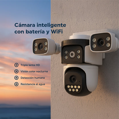 Cámara de Seguridad 3 FHD Visión Nocturna Wi-Fi