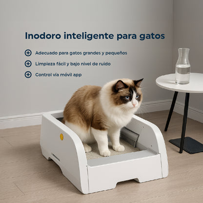 Arenero Inteligente Plano Automático para Gatos