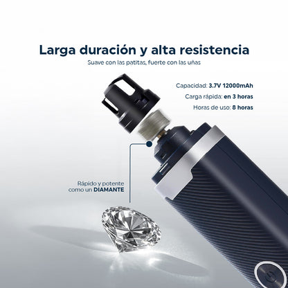 Amoladora para Uñas de Mascotas 3 Velocidades Recargable