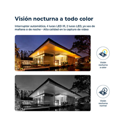 Cámara de seguridad un lente Exterior Panel Solar con Chip SIM 4G FHD Alarma