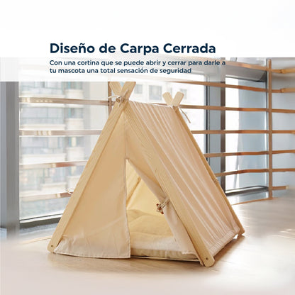 Cama tipo Tipi para Mascotas de Tela Lavable