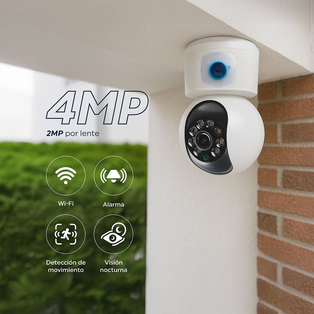 Camara de seguridad doble lente wifi 360 Full HD interior vision nocturna