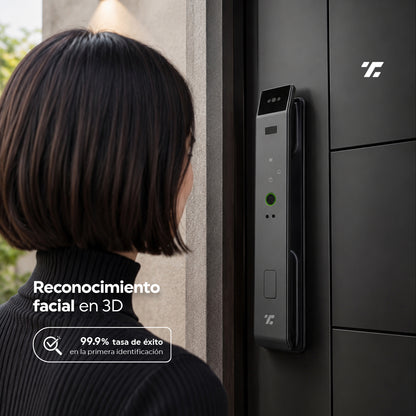 Cerradura Inteligente Exterior 6 en 1 con Huella, Reconocimiento Facial y más
