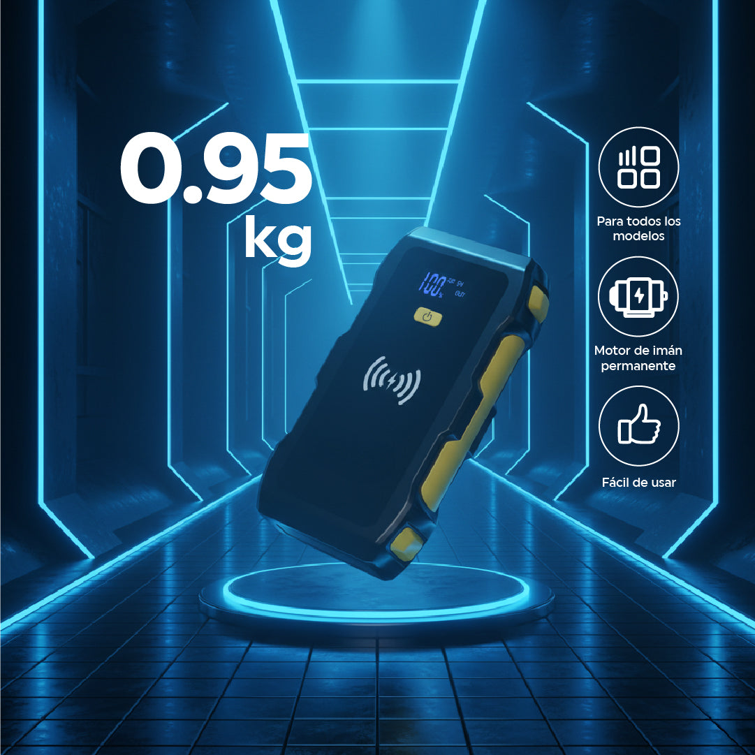 Arrancador de Autos y Motos 39800mAh – Power Bank con Carga Inalámbrica y Protección Avanzada