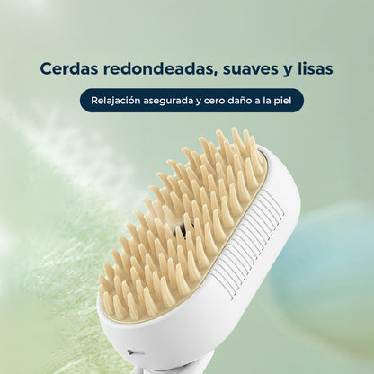 Cepillo 3 en 1 para Mascotas Vapor, Masaje y más