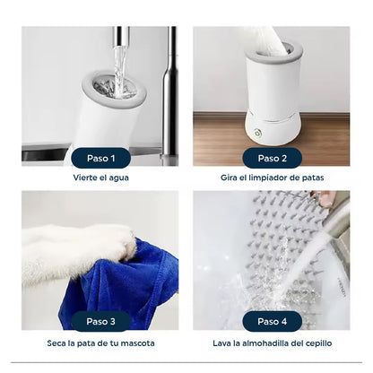 Limpiador Automático de Patas con Masaje y Portátil