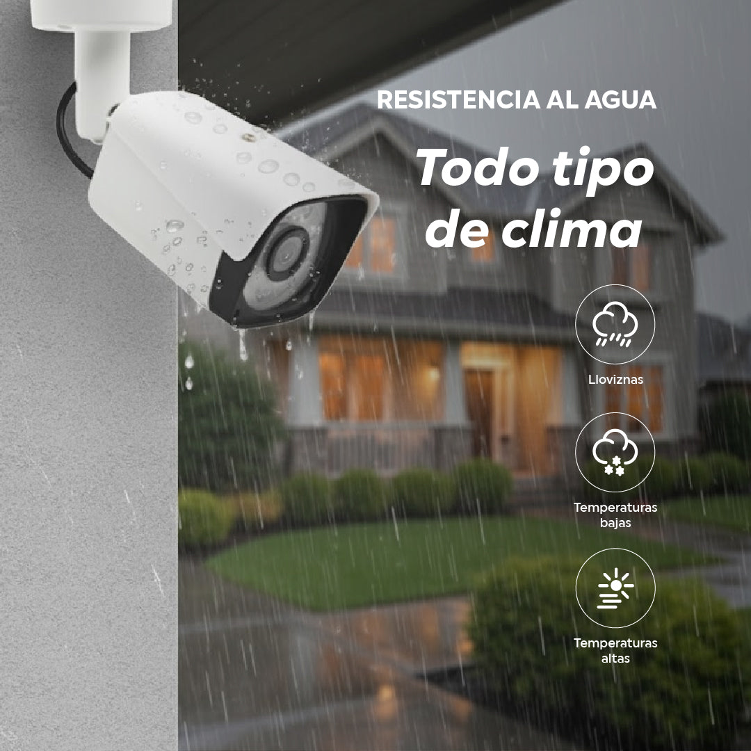 Kit de Cámaras de Seguridad POE 5MP NVR Vision Nocturna y Audio Bidireccional