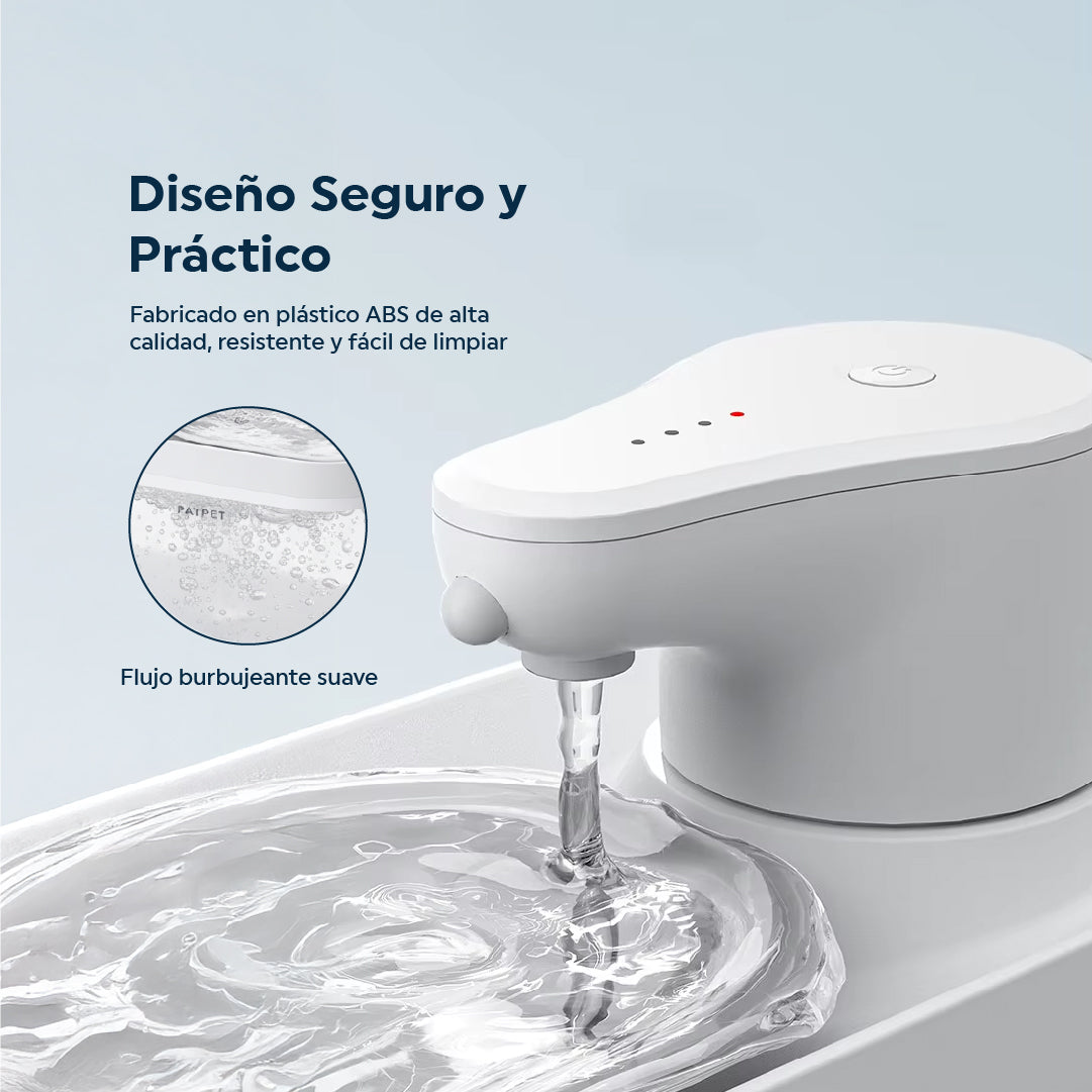 Bebedero inalámbrico para mascotas con sensor PIR recargable