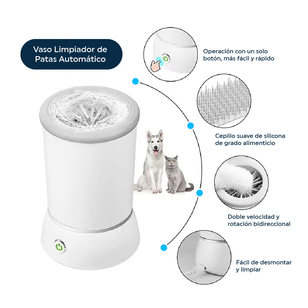 Limpiador Automático de Patas con Masaje y Portátil