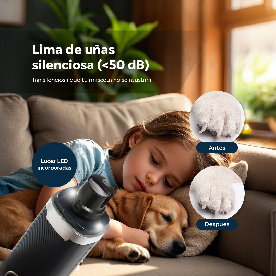 Amoladora para Uñas de Mascotas 3 Velocidades Recargable