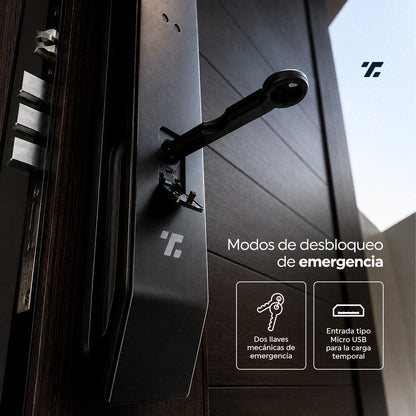 Cerradura Inteligente Exterior 6 en 1 con Huella, Reconocimiento Facial y más