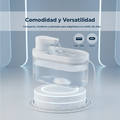 Bebedero inalámbrico para mascotas con sensor PIR recargable