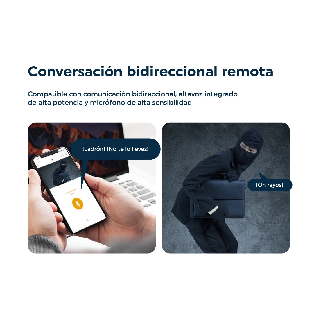 Cámara de seguridad un lente Exterior Panel Solar con Chip SIM 4G FHD Alarma