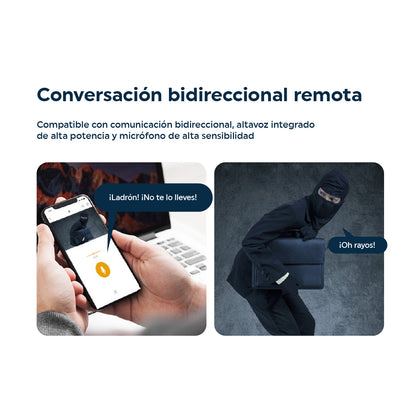 Cámara de seguridad un lente Exterior Panel Solar con Chip SIM 4G FHD Alarma