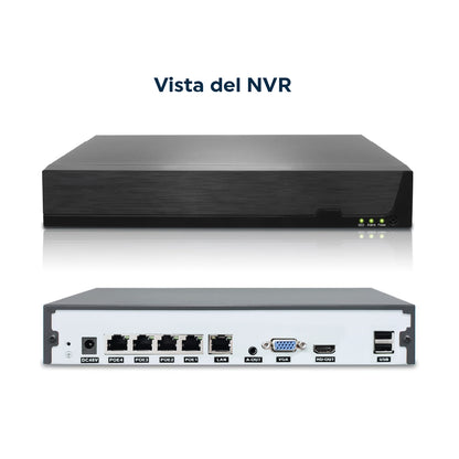 Kit de Cámaras de Seguridad POE 5MP NVR Vision Nocturna y Audio Bidireccional