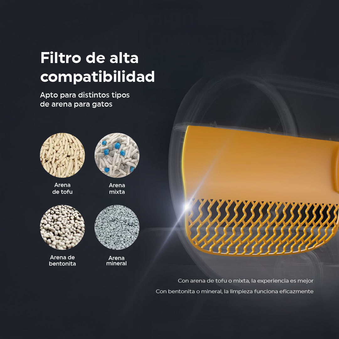 Arenero Inteligente Circular Automático para Gatos