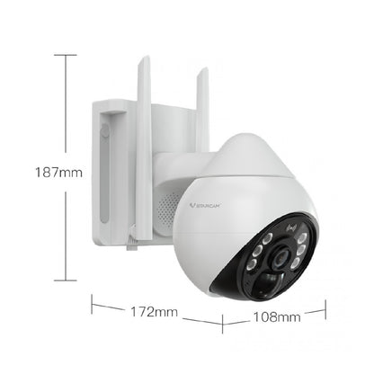 Cámara de seguridad un lente Exterior Panel Solar con Chip SIM 4G FHD Alarma