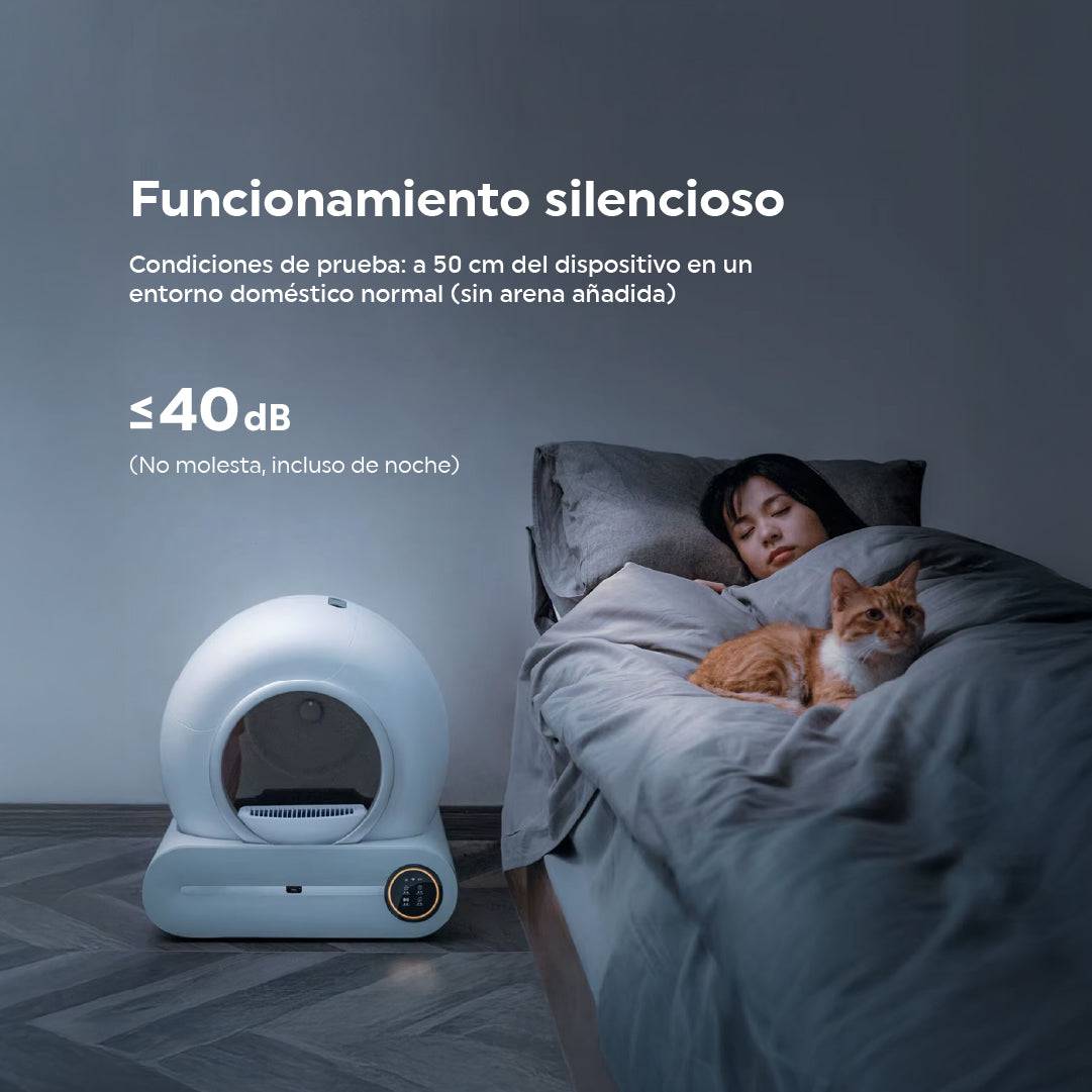 Arenero Inteligente Circular Automático para Gatos