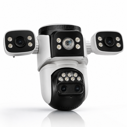 Cámara de Seguridad 3 Lentes Zoom Optico 4K Visión Nocturna Graba Placas