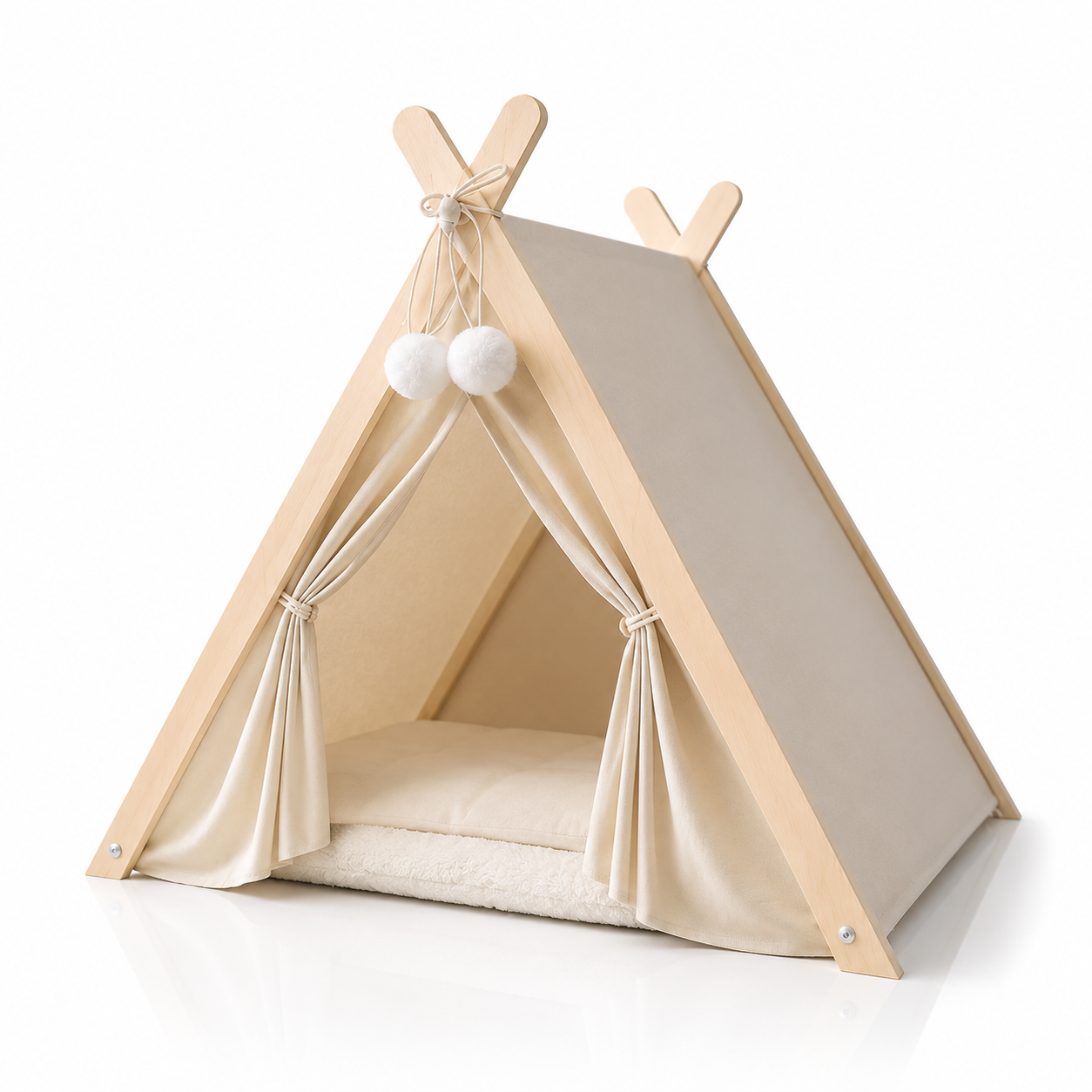 Cama tipo Tipi para Mascotas de Tela Lavable