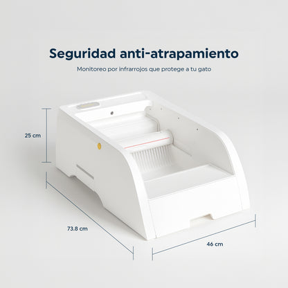 Arenero Inteligente Plano Automático para Gatos