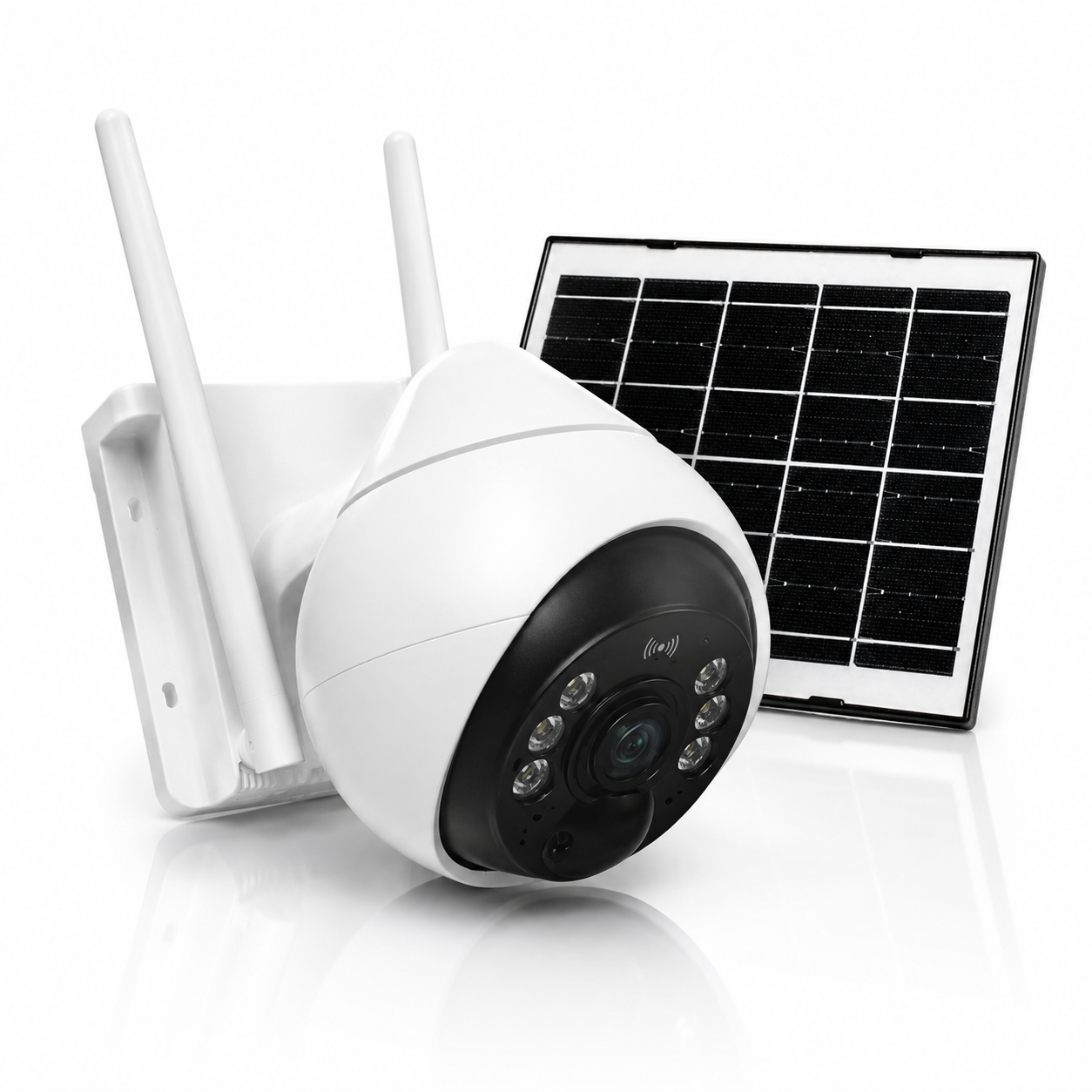 Cámara de seguridad un lente Exterior Panel Solar con Chip SIM 4G FHD Alarma