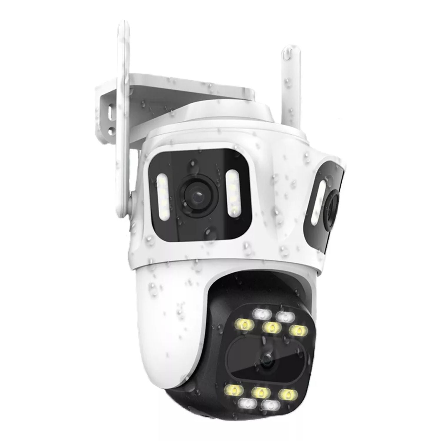 Cámara de Seguridad IP Triple Lente Exterior Ultra HD Wifi 360 Zoom